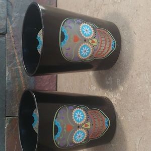 Skeleton dance tealight pair